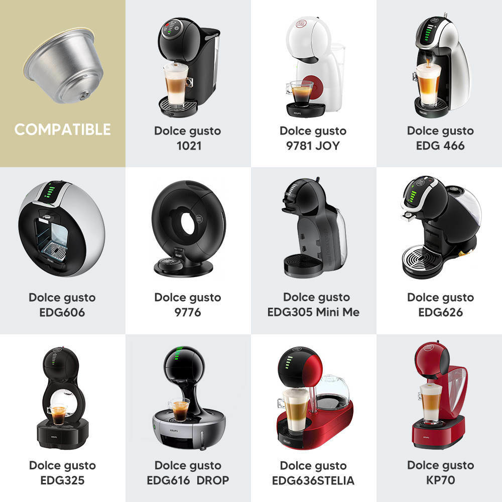 Capsula Dolce Gusto Recargable para Cafe Soluble Capucchino Latte