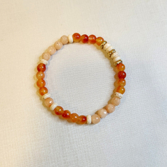 Pulseira Jade Laranja e Howlita Encanto - comprar online