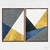 Quadro Abstrato Geométrico Texturas Azul e Dourado kit duas telas - Gabriel Mauro - Wy Quadros Decorativos