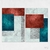 Quadro Abstrato Quadrados Texturas Azul e Vermelho kit duas telas - comprar online