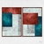 Quadro Abstrato Quadrados Texturas Azul e Vermelho kit duas telas - Wy Quadros Decorativos
