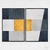 Quadro Abstrato Dourado Azul Geométrico kit duas telas - Gabriel Mauro na internet