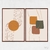 Quadro Abstrato Minimalista Orgânico Terracota kit duas telas - Gabriel Mauro - Wy Quadros Decorativos