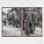 Quadro Manada de Elefantes Preto e Branco kit duas telas na internet