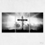 Quadro Jesus Cruz Preto e Branco kit três telas - comprar online