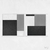 Quadro Quadrado Abstrato Preto e Branco kit duas telas na internet