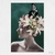 Quadro Colagem Mulher Flores Tom Verde - comprar online