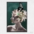 Quadro Colagem Mulher Flores Tom Verde - Wy Quadros Decorativos