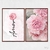 Quadro Flor Rose Amor kit duas telas - Wy Quadros Decorativos