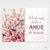 Quadro Sakura Todo Amor kit duas telas - comprar online