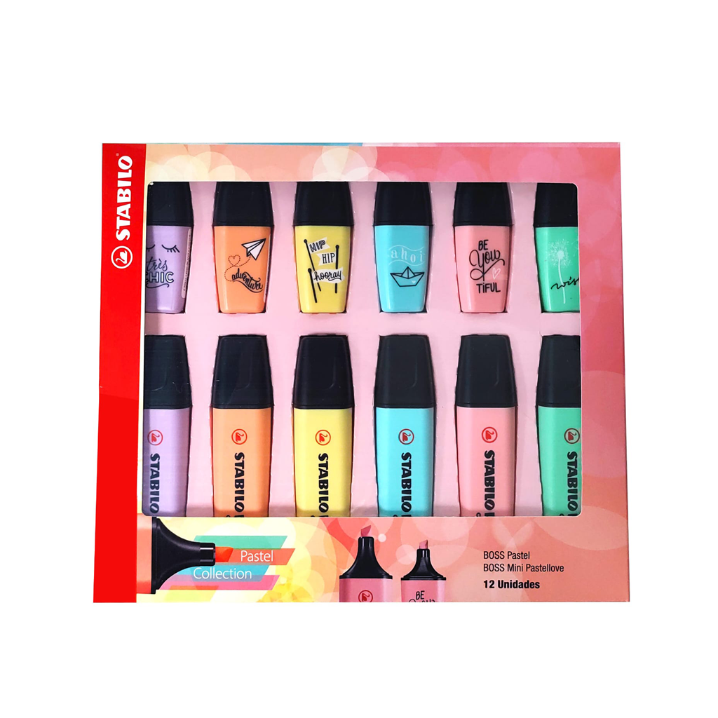 Set Stabilo Resaltador Pastel Collection x12