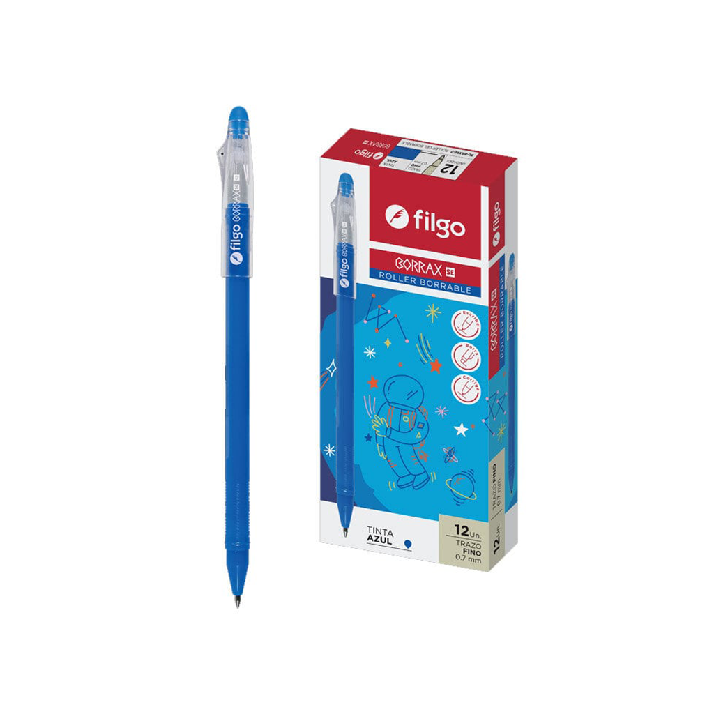 RIANCY Bolígrafos de gel borrables azules de punta fina, tinta de gel  borrable, de 0.020 in, bolígrafos de bola rodante con borrador, bolígrafos
