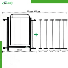 Portão Grade Para Cachorro Pet Bebê Porta De 68cm A 108cm na internet