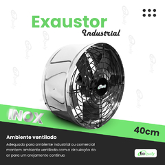 Exaustor 40cm Inox Industrial Blindado Profissional - loja online