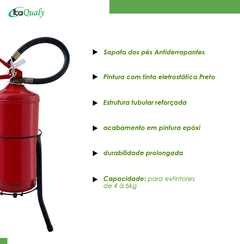 2 Unidades Suporte De Chão Para Extintores De 4 E 6 Kg Tripé - comprar online