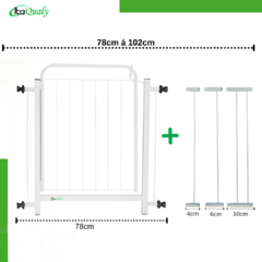 Portão Grade Para Cachorro Pet Bebê Porta De 78cm A 102cm na internet