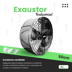 Exaustor 50cm Inox Industrial Blindado Profissional - Itaqualy
