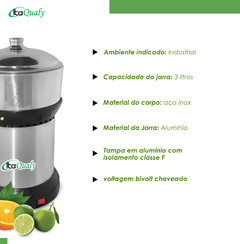 Espremedor Extrator de Sucos e Frutas Profissional 3L 500W - comprar online