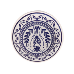 Tigela De Cerâmica Mediterrâneo 500Ml Mar Branco/Azul Oxford - comprar online