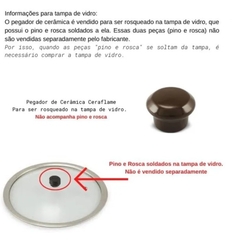 Pegador De Cerâmica P/ Tampa Vidro Twist Chocolate Ceraflame - comprar online