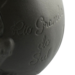 Cuia De Cerâmica Rio Grande Do Sul Alto Relevo Ceraflame Gourmet 200 ml Grafite na internet