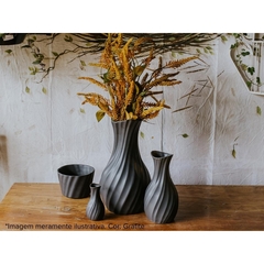Vaso De Cerâmica Godê 32cm Cobalto Ceraflame Decor na internet