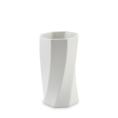 Vaso De Cerâmica Acorde 18,5cm Branco Fosco Ceraflame Decor
