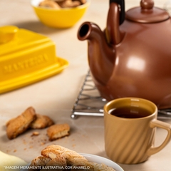Manteigueira Tradicional Retangular De Cerâmica 250 gr Ceraflame Gourmet Amarelo - comprar online