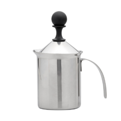 Espumador Manual De Leite Em Aço Inox 400Ml Prateado Oxford