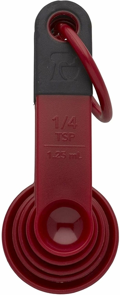 Conjunto 5 Colheres Medidoras Vermelho/Preto KitchenAid - comprar online
