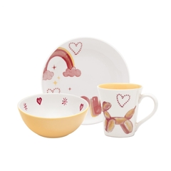 Conjunto De Lanche 3 Peças Pop Oxford Porcelanas