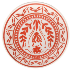 Tigela De Cerâmica Mediterrâneo 500Ml Terra Branco/Vermelho Oxford - comprar online