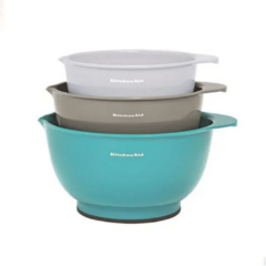 Conjunto Bowls Para Preparação 3 peças Branco/Azul/Cinza KitchenAid - comprar online