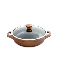 Frigideira C/ Alça De Cerâmica Ceraflame Duo 28cm 2500ml Cobre