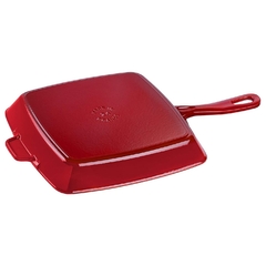 Frigideira Grelha Quadrada Em Ferro Fundido Vermelho Cereja 26x26Cm Staub na internet