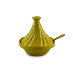 Mini Tagine Saleiro Twist De Cerâmica Ceraflame Gourmet Amarelo