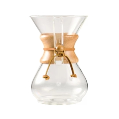 Passador Coador C/ Colar De Madeira 6 Xícaras Chemex