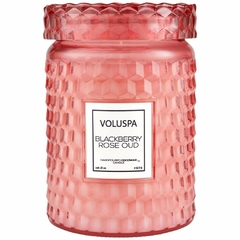 Vela Pote De Vidro 100H Relevo Blackberry Rose Oud Voluspa