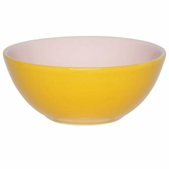 Bowl De Cerâmica 16Cm 600ml Rosa Amarelo Oxford Porcelanas