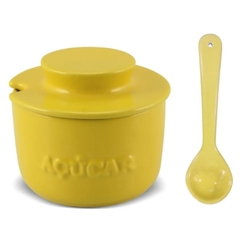 Açucareiro Com Colher De Cerâmica 350gr Ceraflame Gourmet Amarelo