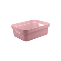 Caixa Organizadora Cube M 10,5 Litros Rosa Quartz