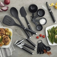 Conjunto De Utensílios De Cozinha 15 Peças Preto KitchenAid - Manufakt