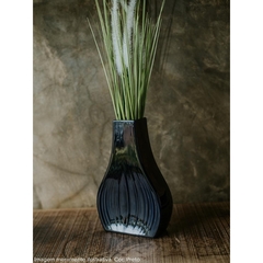 Vaso De Cerâmica Onion 26cm Grafite Ceraflame Decor - comprar online