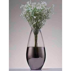 Vaso De Vidro Fumê 40cm Glamour Adely Decor - comprar online