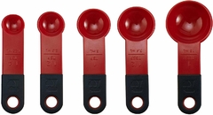 Conjunto 5 Colheres Medidoras Vermelho/Preto KitchenAid - Manufakt