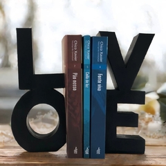 Aparador De Livros Love Preto 19x5x22cm Adely Decor - comprar online