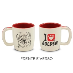 Caneca De Cerâmica Pet Cachorro 350ml Ceraflame Gourmet GOLDEN na internet