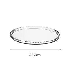 prato de vidro para bolo (boleira) pasabahçe com 32cm de diâmetro