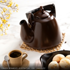 Chaleira De Cerâmica Ceraflame Tropeiro 2300ml Chocolate - comprar online