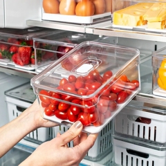 Organizador De Geladeira 2,2 Litros C/Tampa Clear Fresh OU - loja online